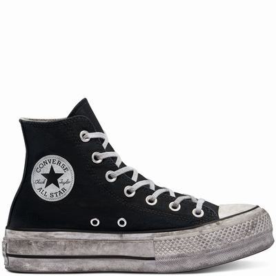 Converse Chuck Taylor All Star Platform Smoked Canvas - Miesten Platform Kengät - Mustat